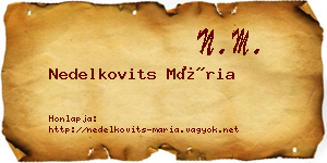 Nedelkovits Mária névjegykártya